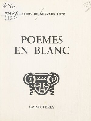 cover image of Poèmes en blanc